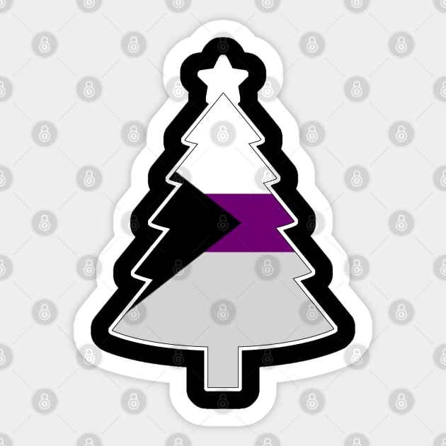 Christmas Tree LGBT Flag Demisexual Sticker by aaallsmiles